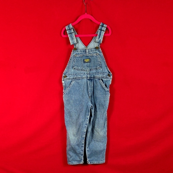 OSHKOSH B'GOSH Vintage Carpenter Overalls Kids Size 4 - Picture 1 of 11